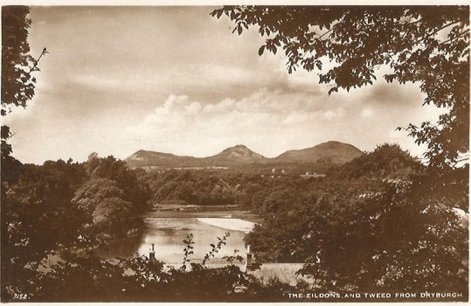  The Eildons and Tweed from Dryburgh 